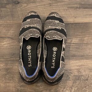 Rothy’s Gold Shimmer Loafers